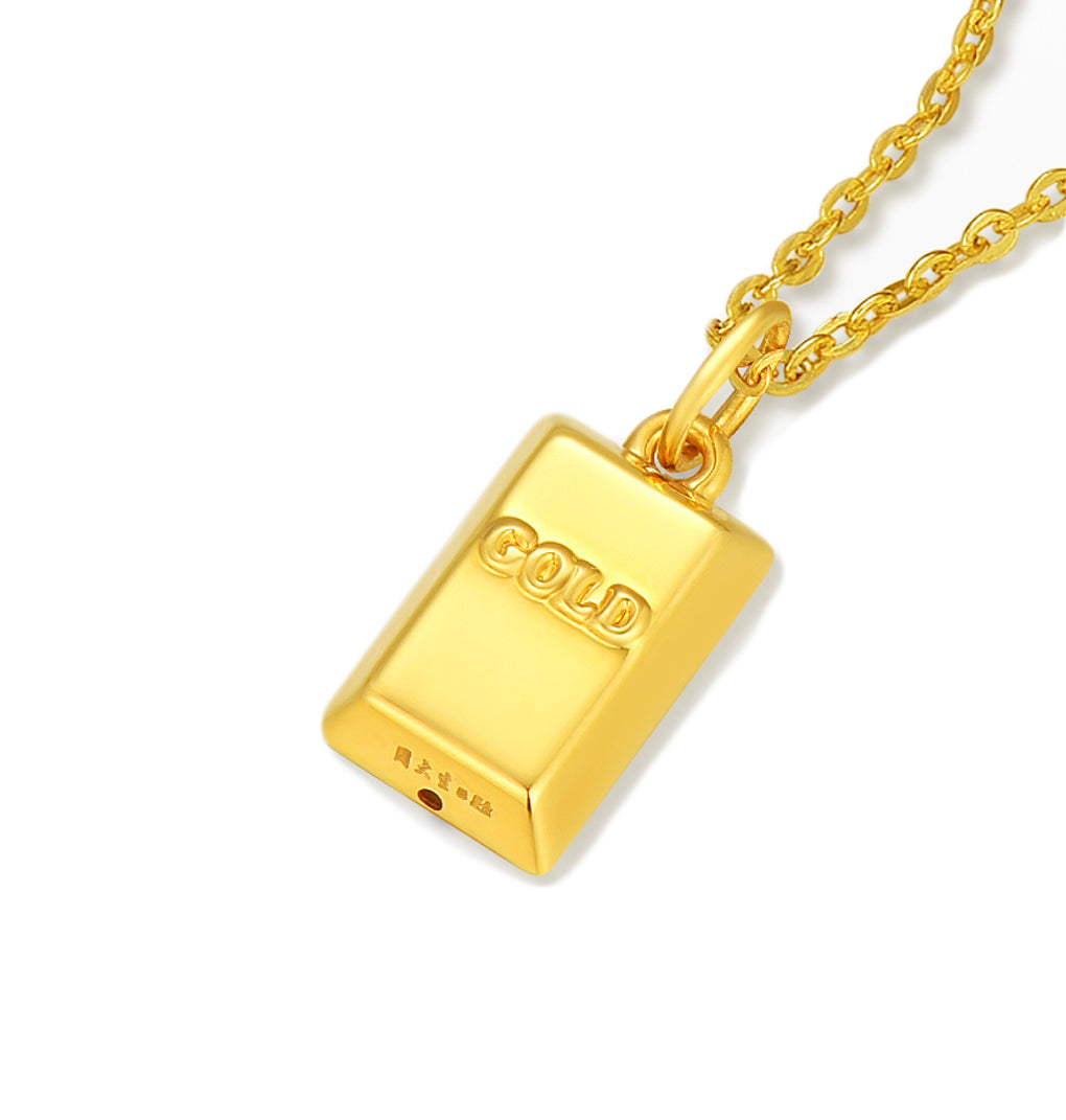 CHOW TAI SENG AU999 24K Gold Bar Baofu Necklace – ChowTaiSeng