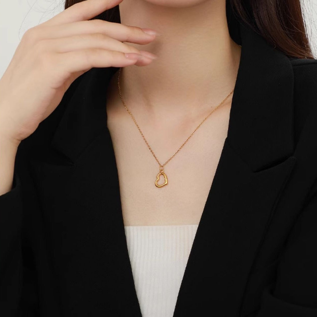 24K Gold Single Barrel Daily Fashion Necklace Pendant