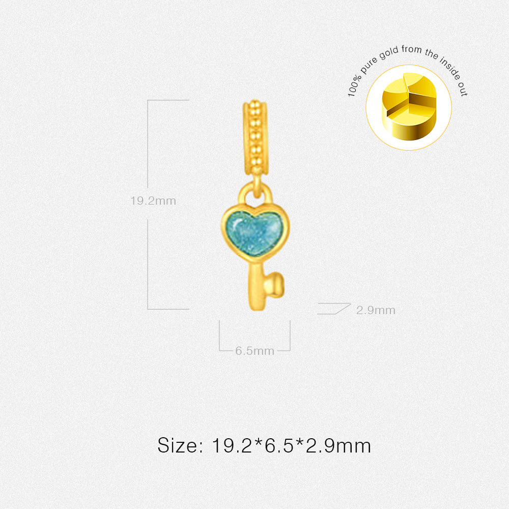 First Series 24K Gold Luminous Enamel Ocean Mermaid Series Charm Set