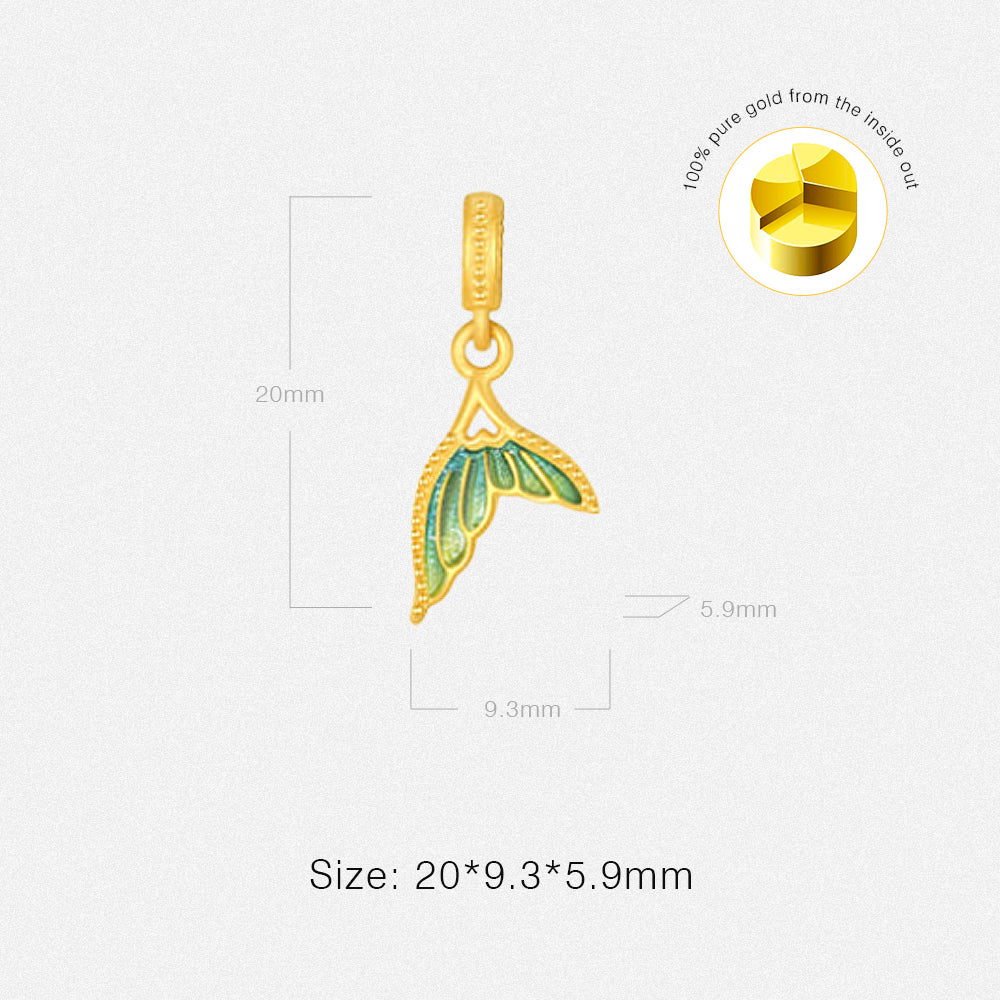 First Series 24K Gold Luminous Enamel Ocean Mermaid Series Charm Set