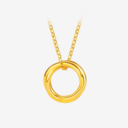 24K Gold Mobius Strip Necklace