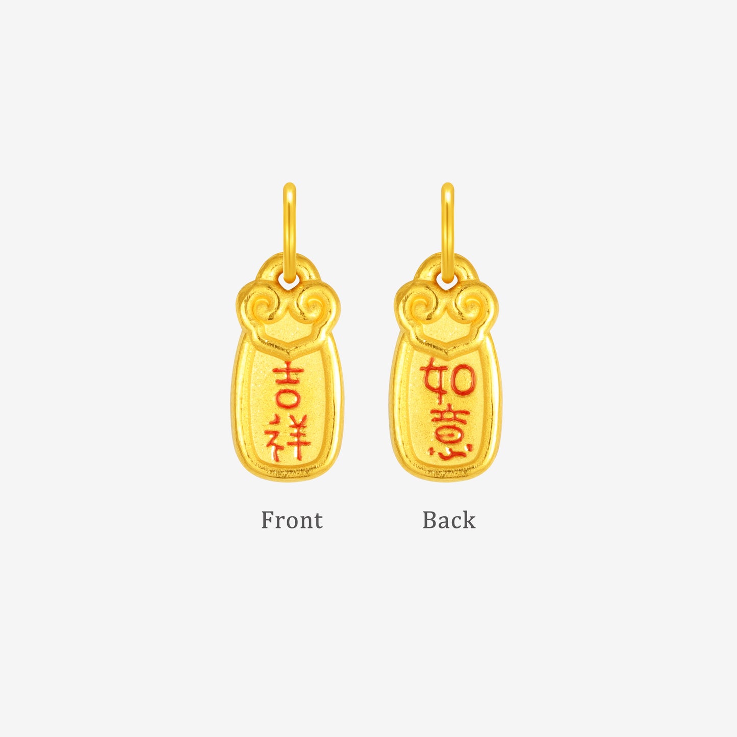 Wonderful Equation Series 24K Gold Auspicious Dangle Charm