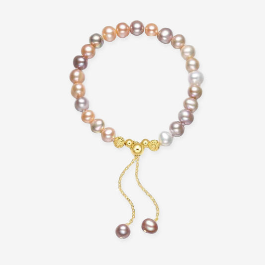 S925 Silver Colorful Pearl Beaded Bracelet