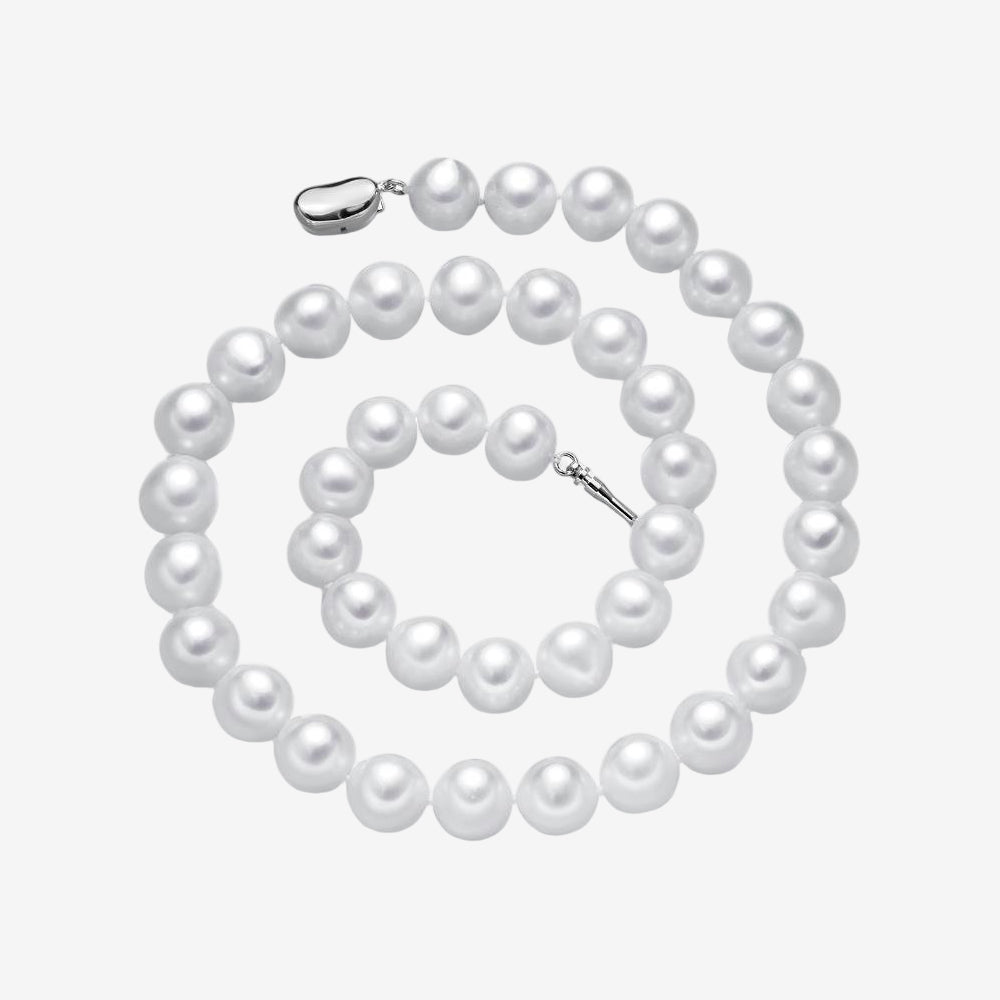 S925 Silver Buckle Pearl Necklace