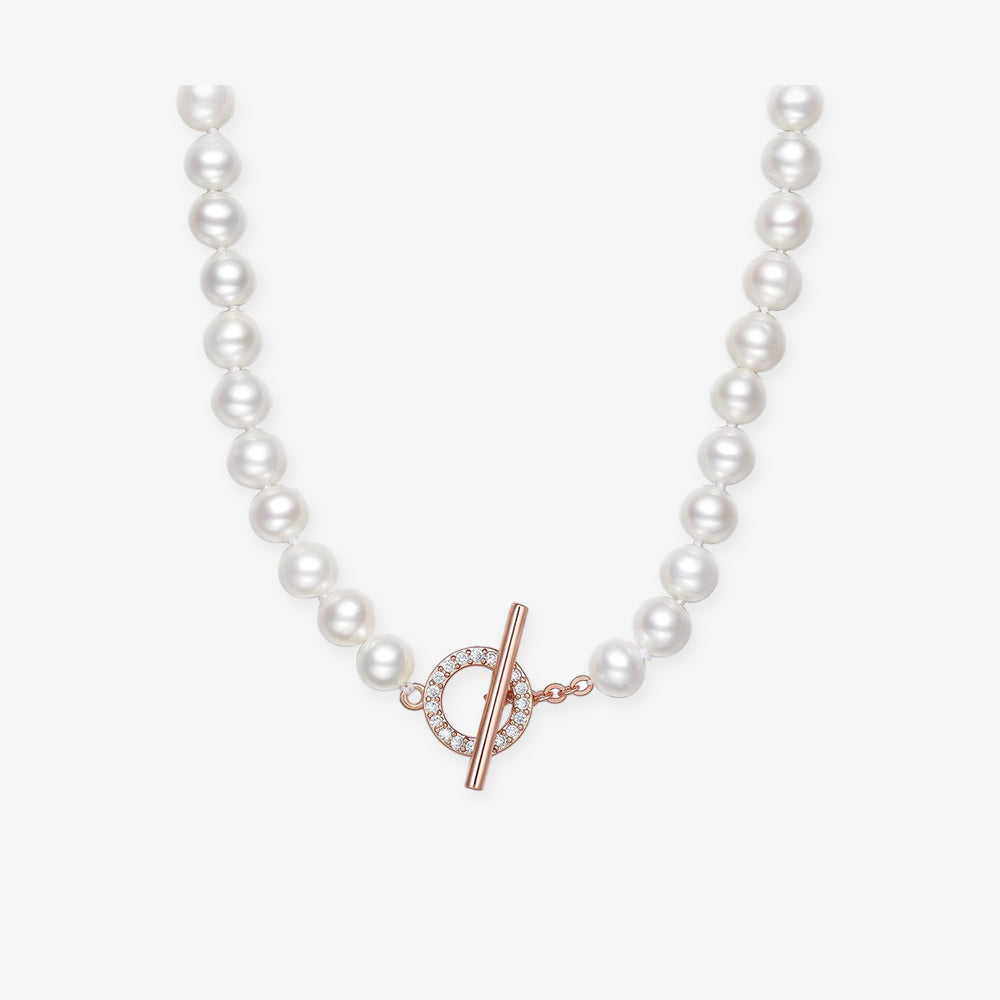 [Pre-sale] Silver Pearl Eelegant OT Clasp Necklace