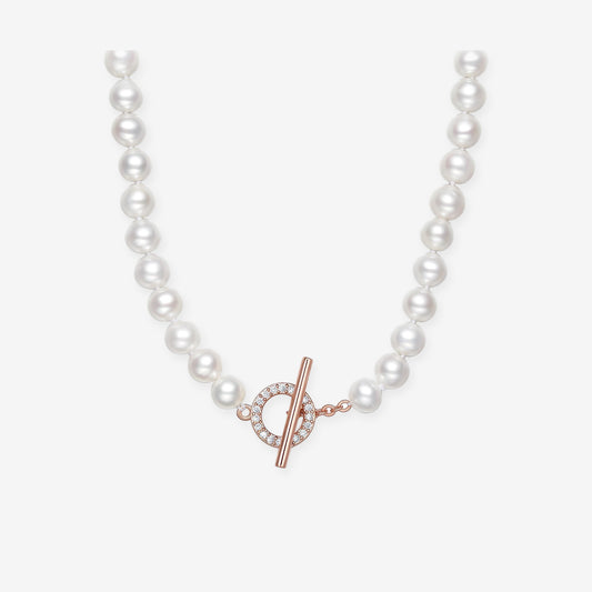 [Pre-sale] Silver Pearl Eelegant OT Clasp Necklace