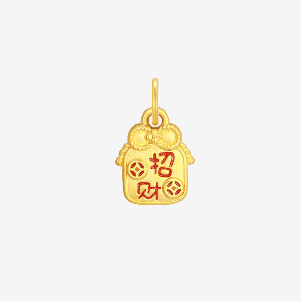 Wonderful Equation Series 24K Gold Attract Wealth Dangle Charm