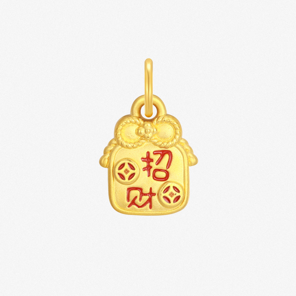 Wonderful Equation Series 24K Gold Attract Wealth Dangle Charm