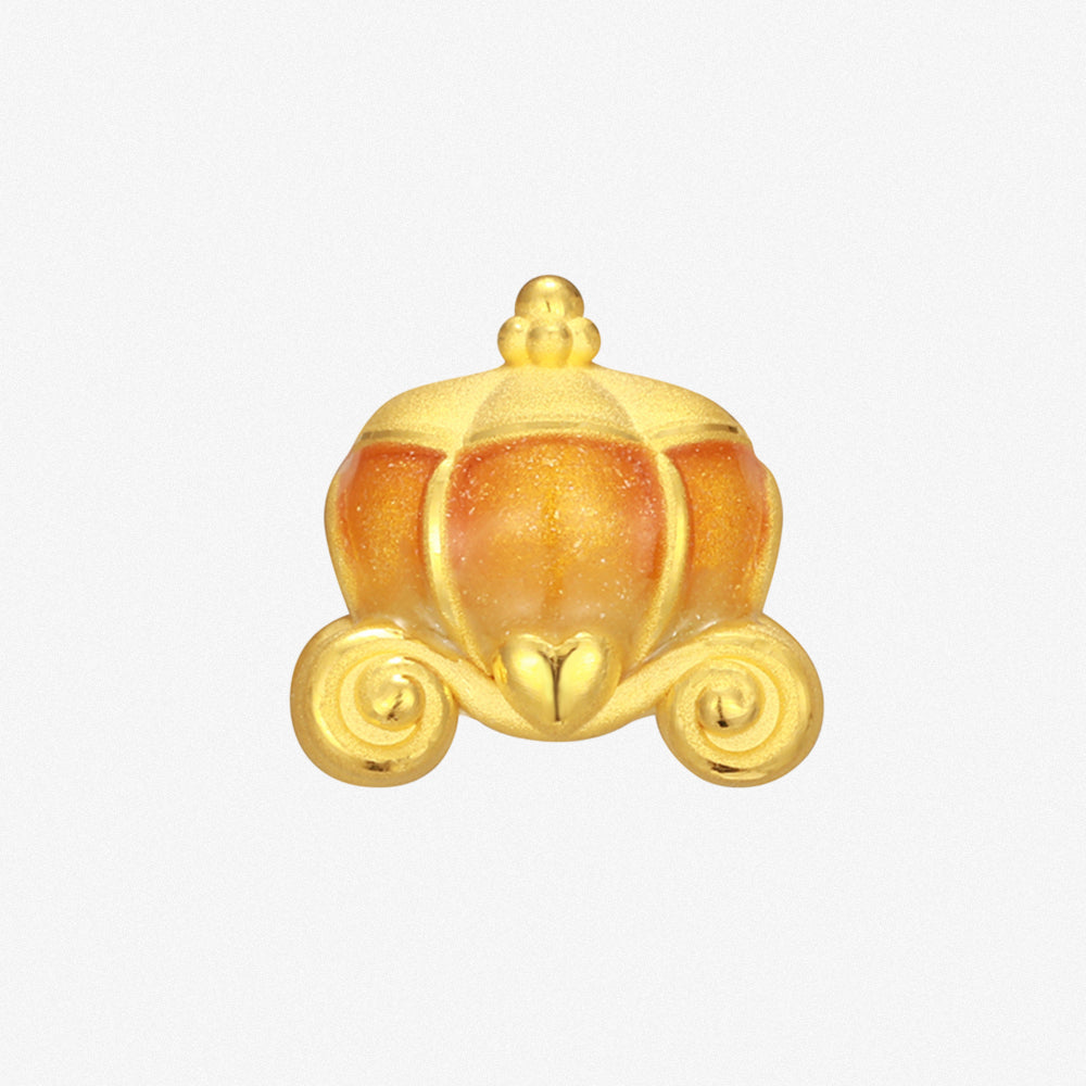 Wonderful Equation Series 24K Gold Pumpkin Carriage Charm