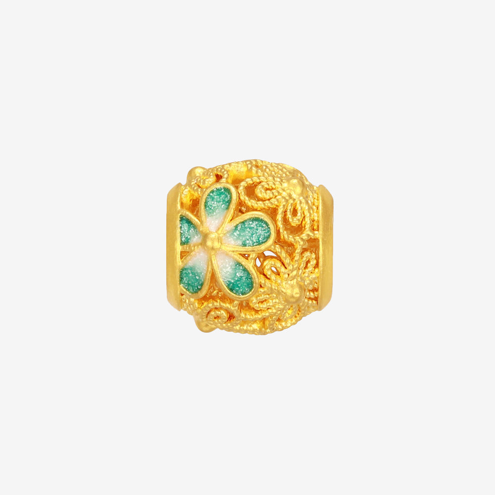 24K Gold Au999 Pure Gold Charms KID Enamel