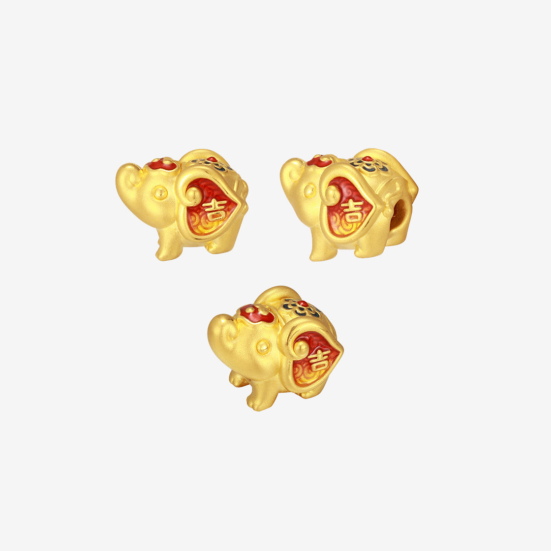 Wonderful Equation Series 24K Gold Auspicious Elephant Charm