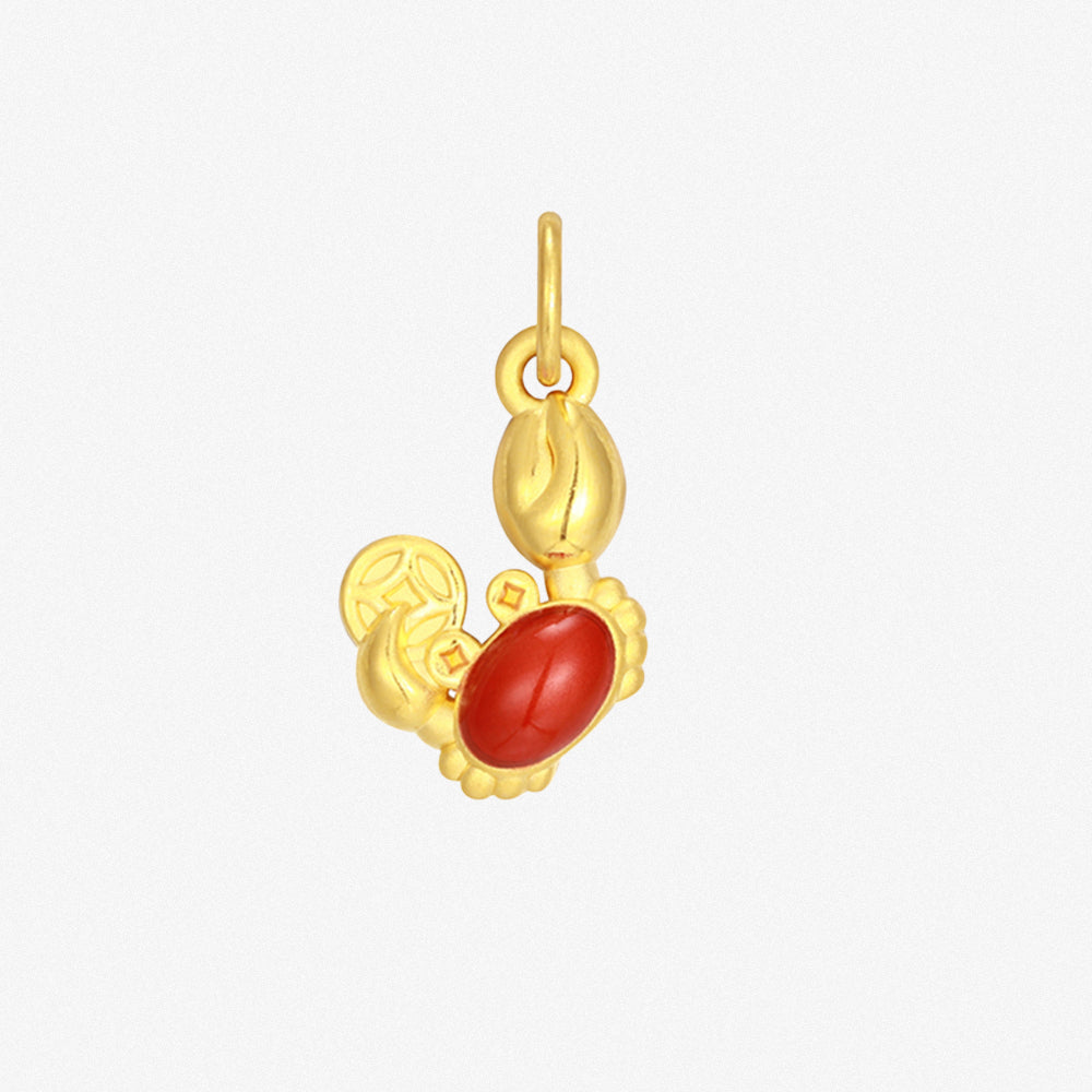 Wonderful Equation Series 24K Gold Lucky Crab Dangle Charm