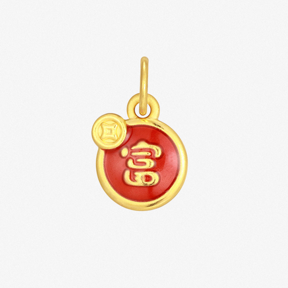 Wonderful Equation Series 24K Gold Get Rich Dangle Charm