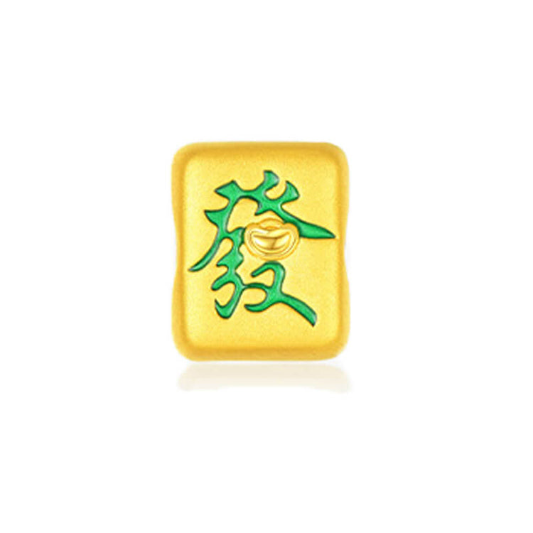 24K Gold Mahjong Majiang Charm Bracelet