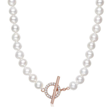 S925 Silver Pearl Eelegant Bow Necklace