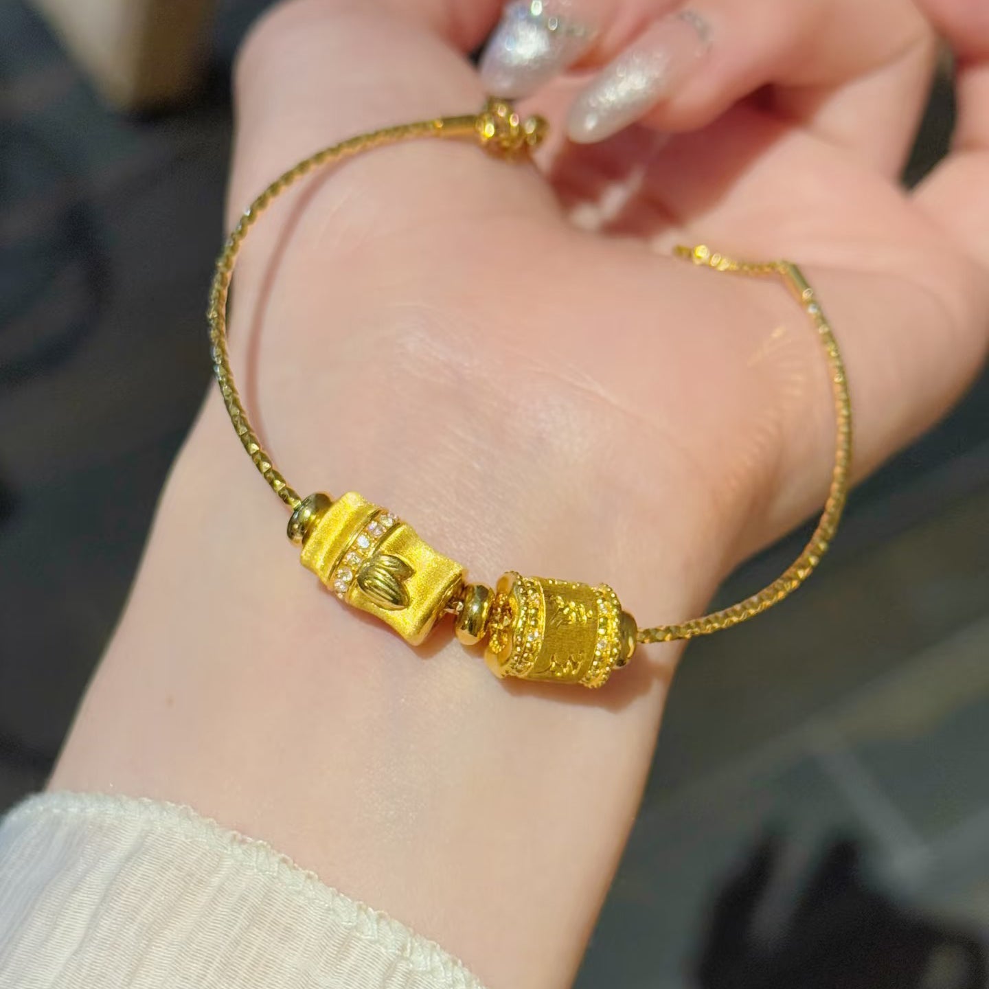 [Pre-sale] Chinese Cultural Relics Series 24K Gold Diamond Blessing Charm