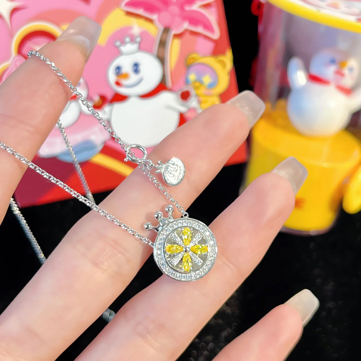 [Pre-sale] MIXUE Co-branded Series S925 Silver Snow King Lemon Slice Necklace
