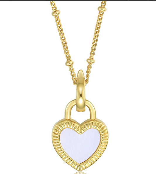 Silver heart shape necklace