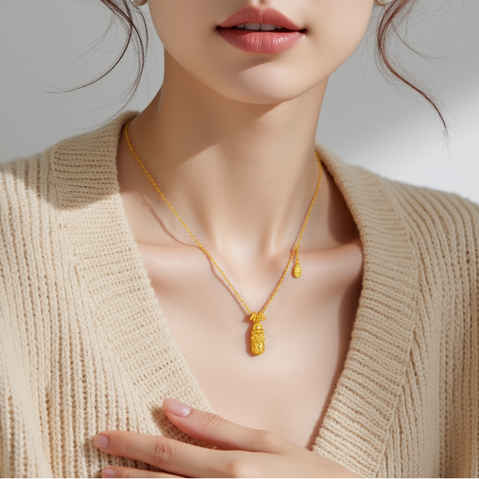 24K Gold Lucky Pixiu Necklace