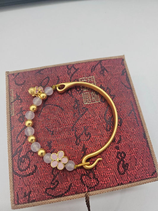 AU999 24K Gold Half Bangle DIY Link